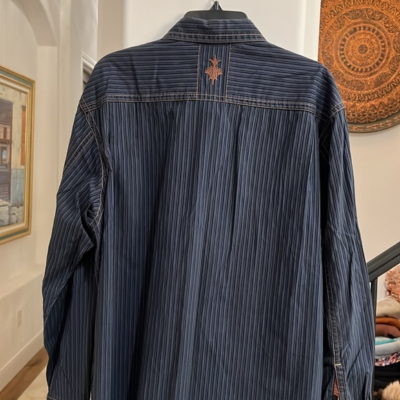 Blue Pronto Uomo Size 2XL Mens Shirt - Picture 7 of 7